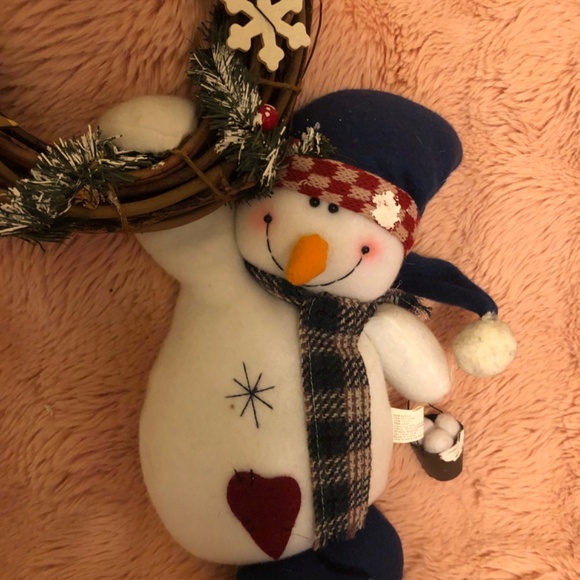 Holiday price drop Christmas snowman hanging front door wreath sign - Picture 3 of 3